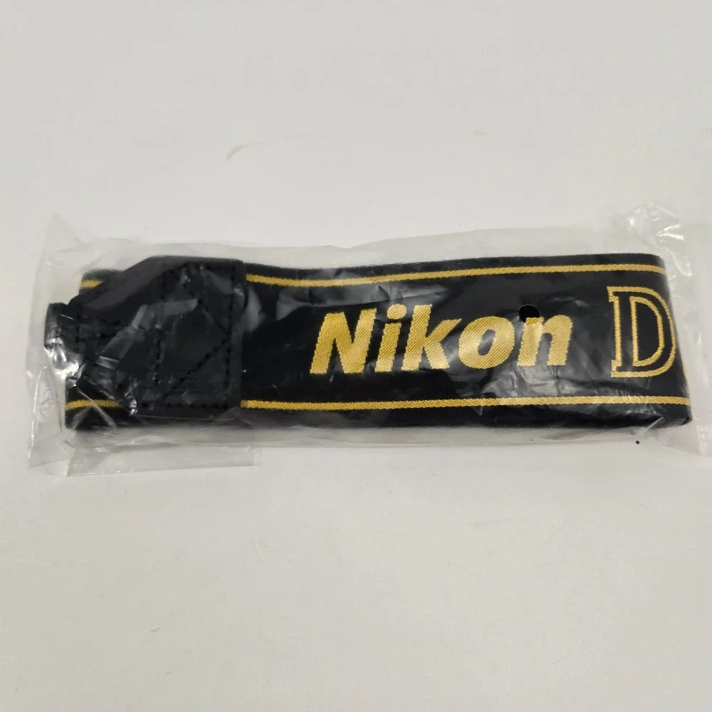 Nikon D3s Digital SLR Camera Neck Strap Black Yellow Woven Shoulder Strap NEW